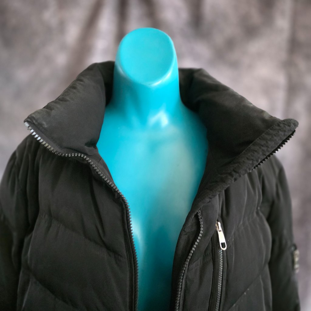 Calvin Klein Black Beautiful Puffer Mid Length Jacket - L